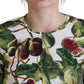 Dolce & Gabbana Chic Multicolor Fig Print Cotton Top