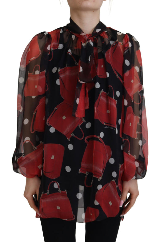 Dolce & Gabbana Sicilian Print Silk Blouse - Luxurious & Chic