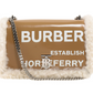 Burberry Elegant Beige Lambskin Leather Shoulder Bag