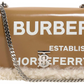 Burberry Elegant Beige Lambskin Leather Shoulder Bag