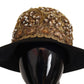 Dolce & Gabbana Elegant Black Gold Studded Fedora