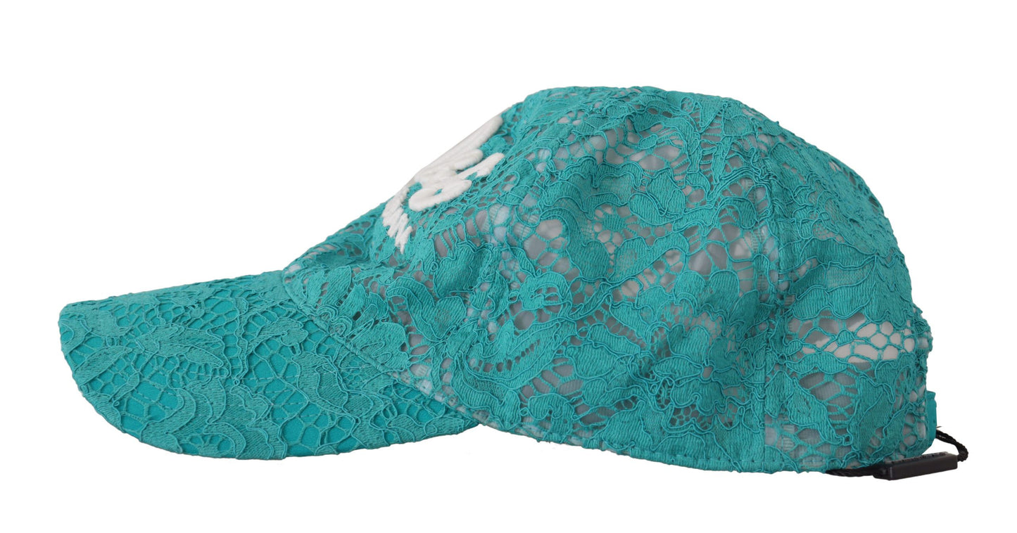 Dolce & Gabbana Elegant Blue Baseball Cap with Logo Detailing