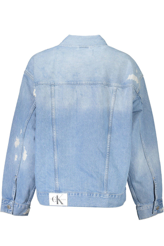 Calvin Klein Light Blue Cotton Women Jacket