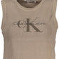 Calvin Klein Brown Cotton Women Tee