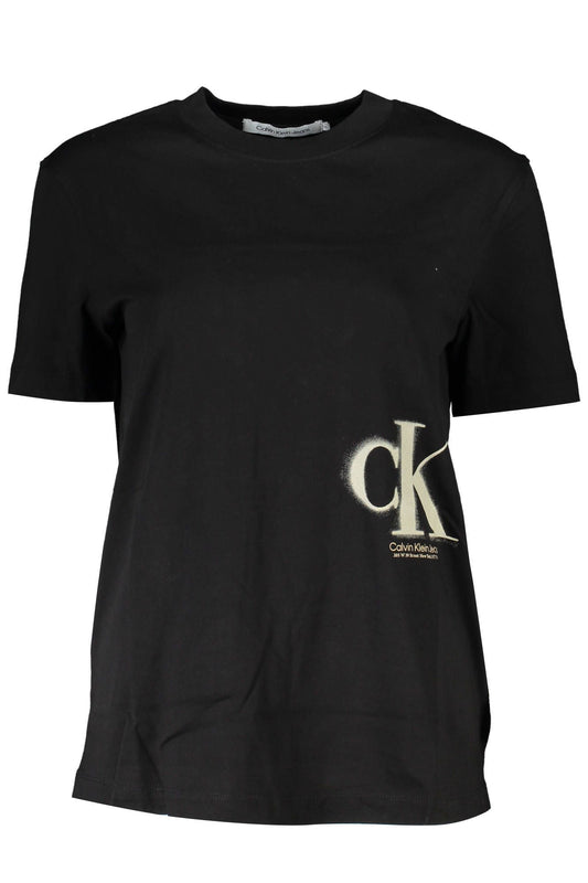 Calvin Klein Black Cotton Women T-Shirt