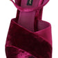 Dolce & Gabbana Sumptuous Velvet Platform Sandals in Pink