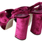 Dolce & Gabbana Sumptuous Velvet Platform Sandals in Pink