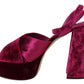 Dolce & Gabbana Sumptuous Velvet Platform Sandals in Pink