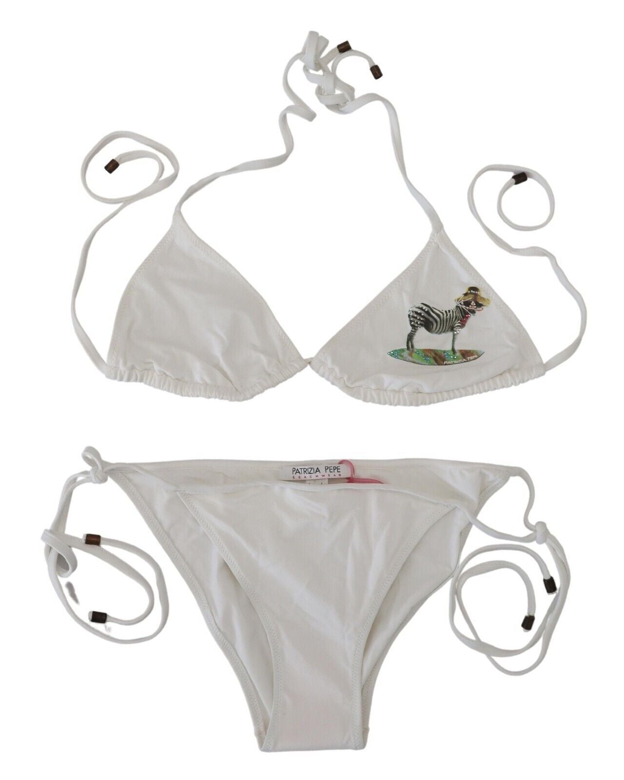 Patrizia Pepe Elegant White Two-Piece Swimwear Bikini