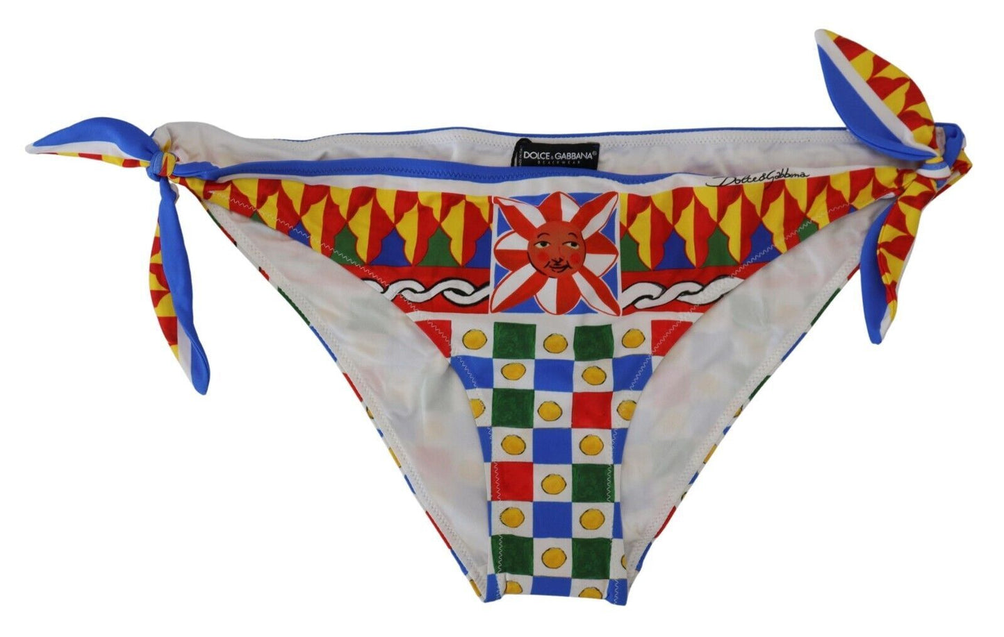 Dolce & Gabbana Sicilian Carretto Print Bikini Bottom