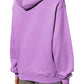 Comme Des Fuckdown Purple Cotton Hooded Sweatshirt with Logo Print