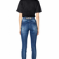 Gaelle High-Waist Super Skinny Velvety Patch Jeans