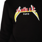 Gaelle Metal Band Logo Cotton Crewneck Sweatshirt