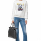 Gaelle Chic Crewneck Sweater with Velvet Logo Patch