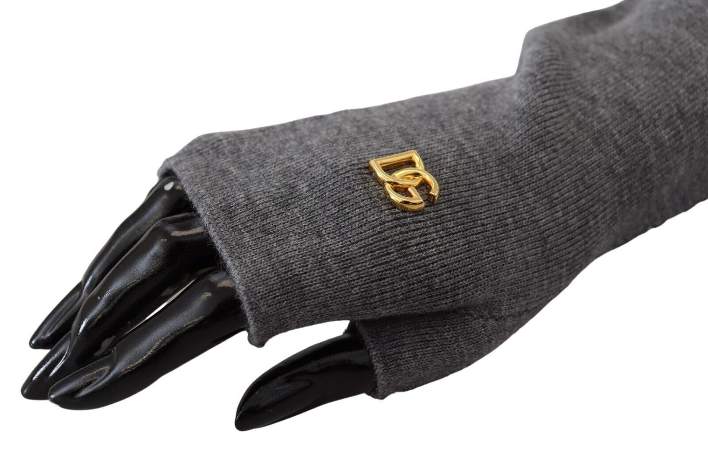 Dolce & Gabbana Elegant Elbow Length Fingerless Wool Gloves