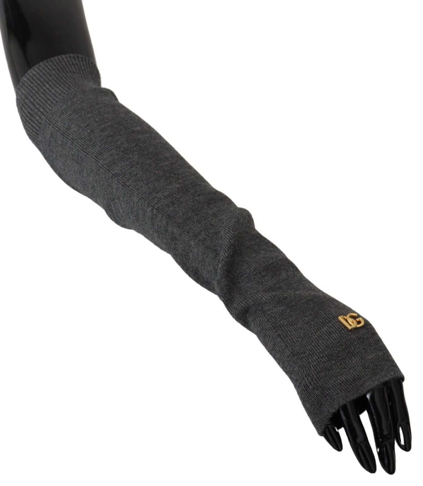 Dolce & Gabbana Elegant Gray Elbow Length Fingerless Gloves