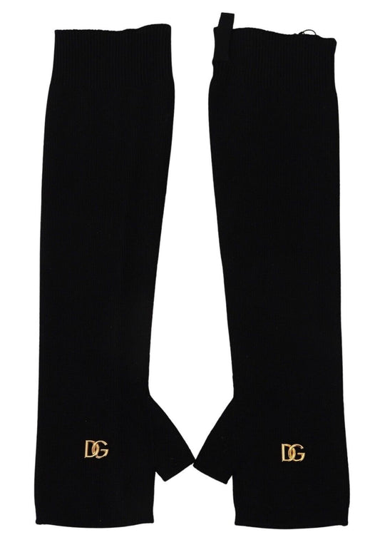 Dolce & Gabbana Chic Elbow Length Fingerless Wool Gloves