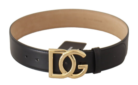 Dolce & Gabbana Elegant Engraved Logo Leather Belt