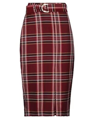 Liu Jo Chic Plaid Belted Midi Sheath Skirt