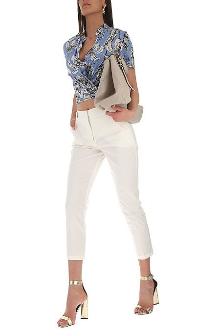 Liu Jo Chic White Cigarette Pants with Side Pockets