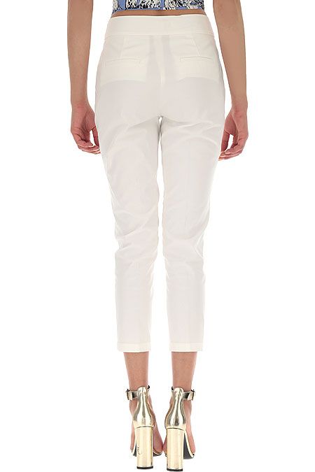 Liu Jo Chic White Cigarette Pants with Side Pockets