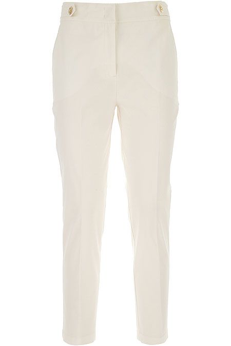 Liu Jo Chic White Cigarette Pants with Side Pockets