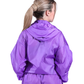 Comme Des Fuckdown Chic Purple Nylon Rain Jacket with Hood