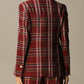 Liu Jo Plaid Jewel Button Blazer - A Chic Red Statement