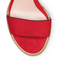 Stuart Weitzman Chic Suede Lug Sole Winona Sandals in Red