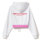 Comme Des Fuckdown Chic Gathered Short Hooded Sweatshirt in White