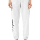 Comme Des Fuckdown Chic White Logo Print Stretch Sweatpants