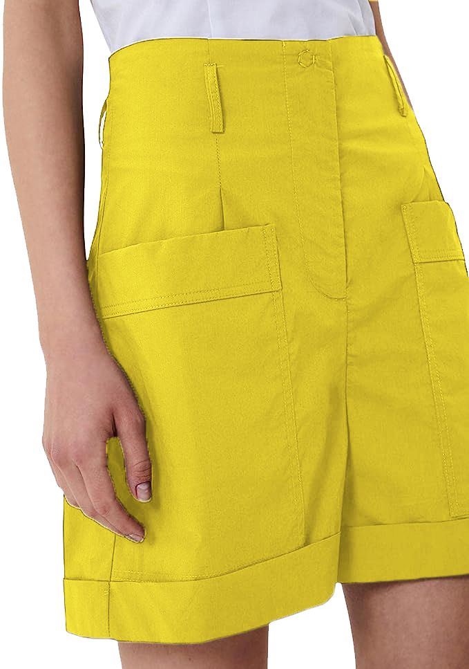 Liu Jo Chic Summer Cotton Bermuda Shorts - Sunny Yellow