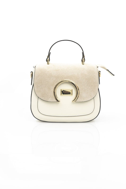 Baldinini Trend White Leather Women Shoulder Bag