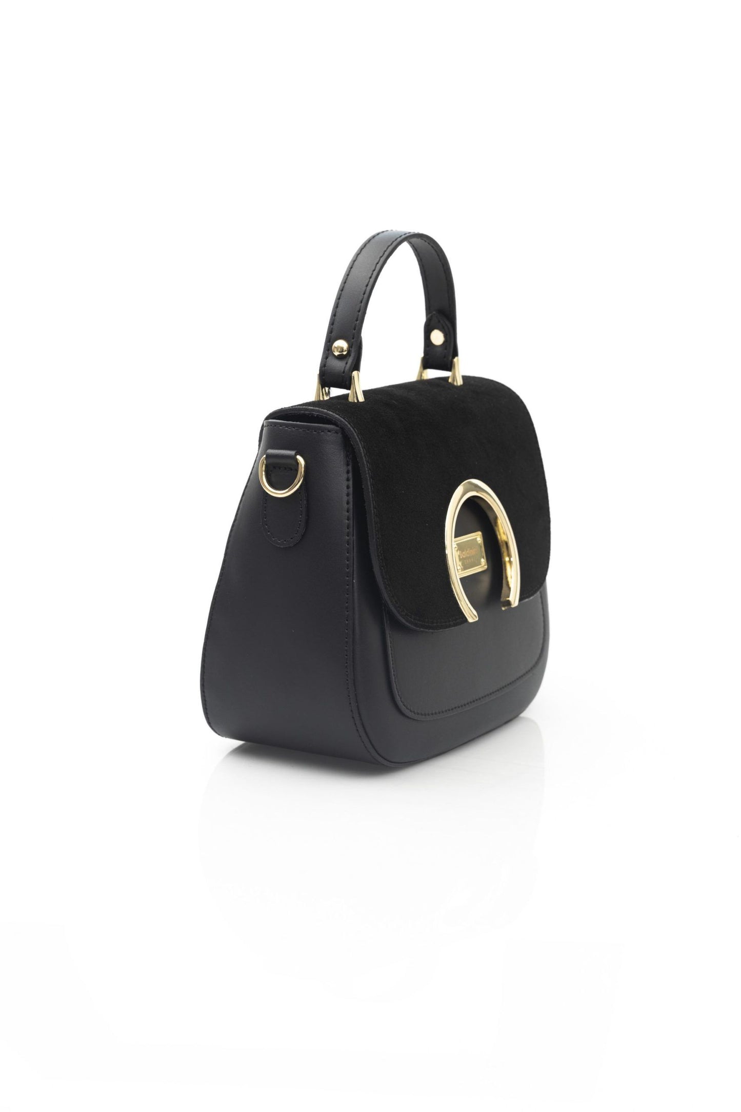 Baldinini Trend Black Leather Women Shoulder Bag