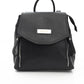 Baldinini Trend Black Leather Women Backpack