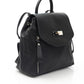 Baldinini Trend Black Leather Women Backpack