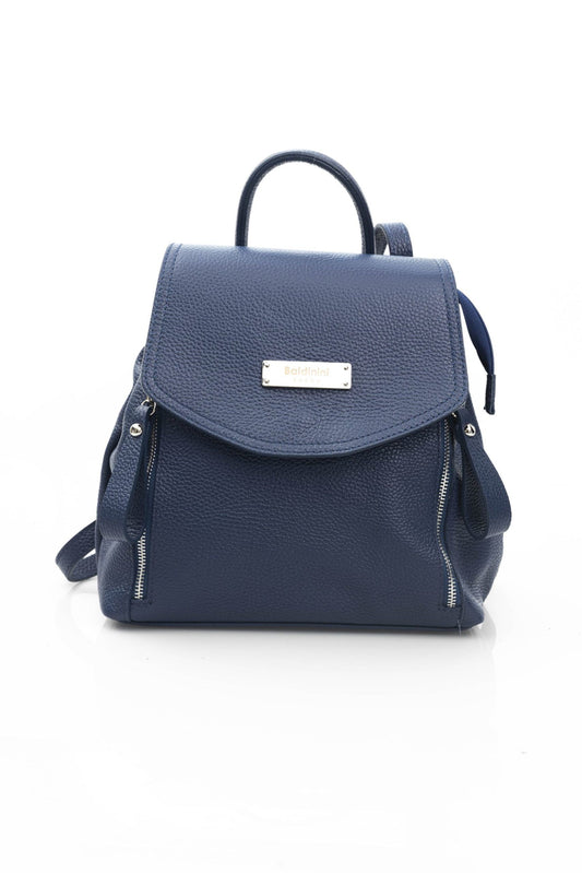 Baldinini Trend Blue Leather Women Backpack