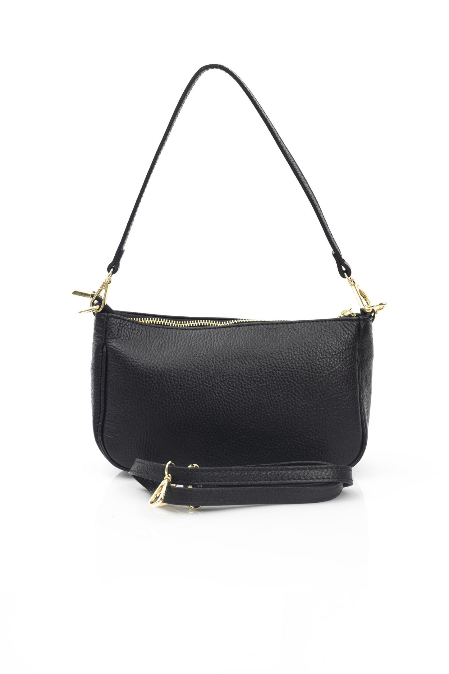 Baldinini Trend Black Leather Women Shoulder Bag