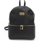 Baldinini Trend Black Cow Leather Women Backpack