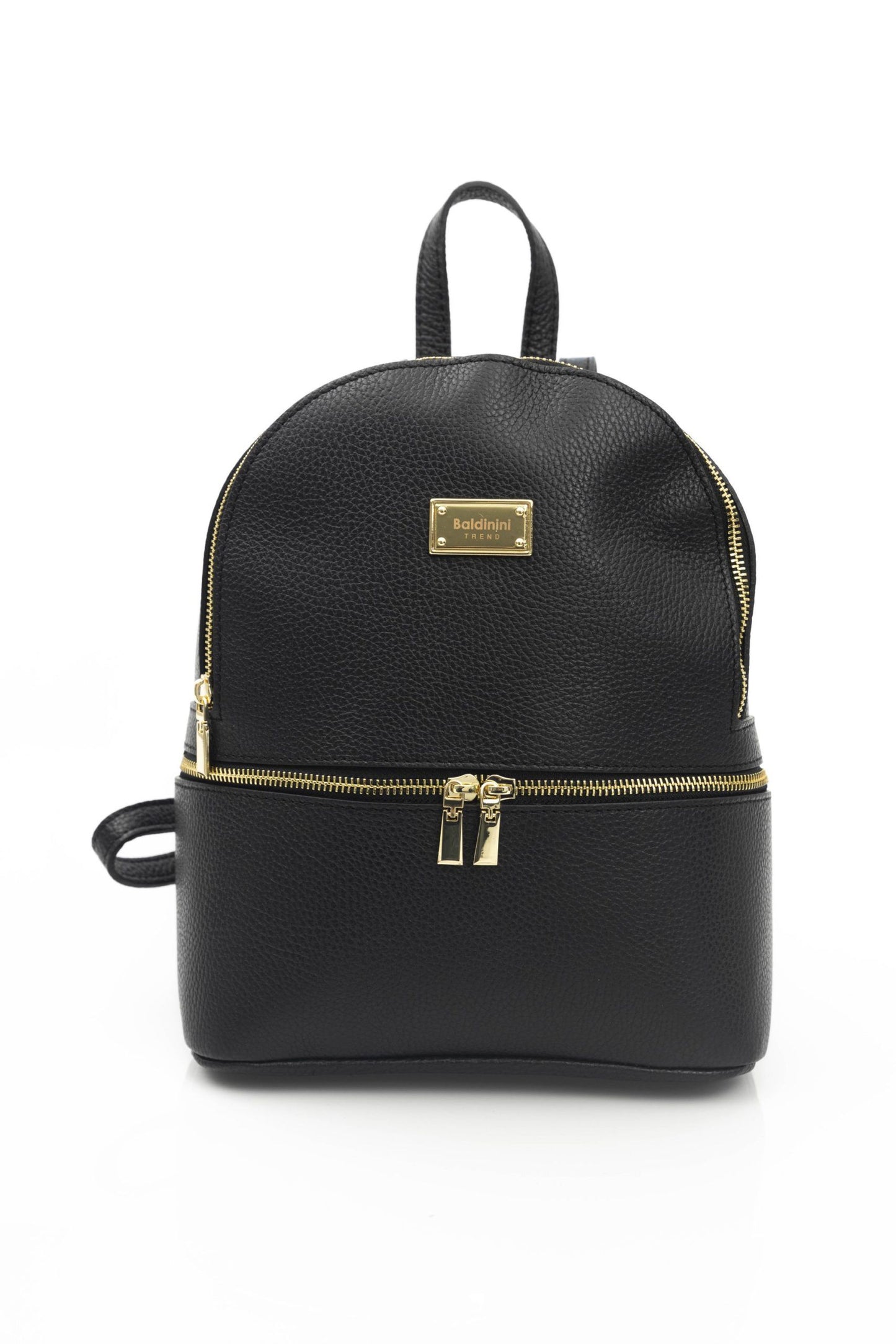 Baldinini Trend Black Cow Leather Women Backpack