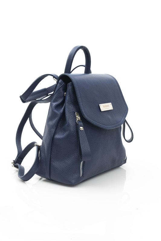 Baldinini Trend Blue Leather Women Backpack