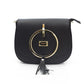 Baldinini Trend Black Leather Women Crossbody Bag