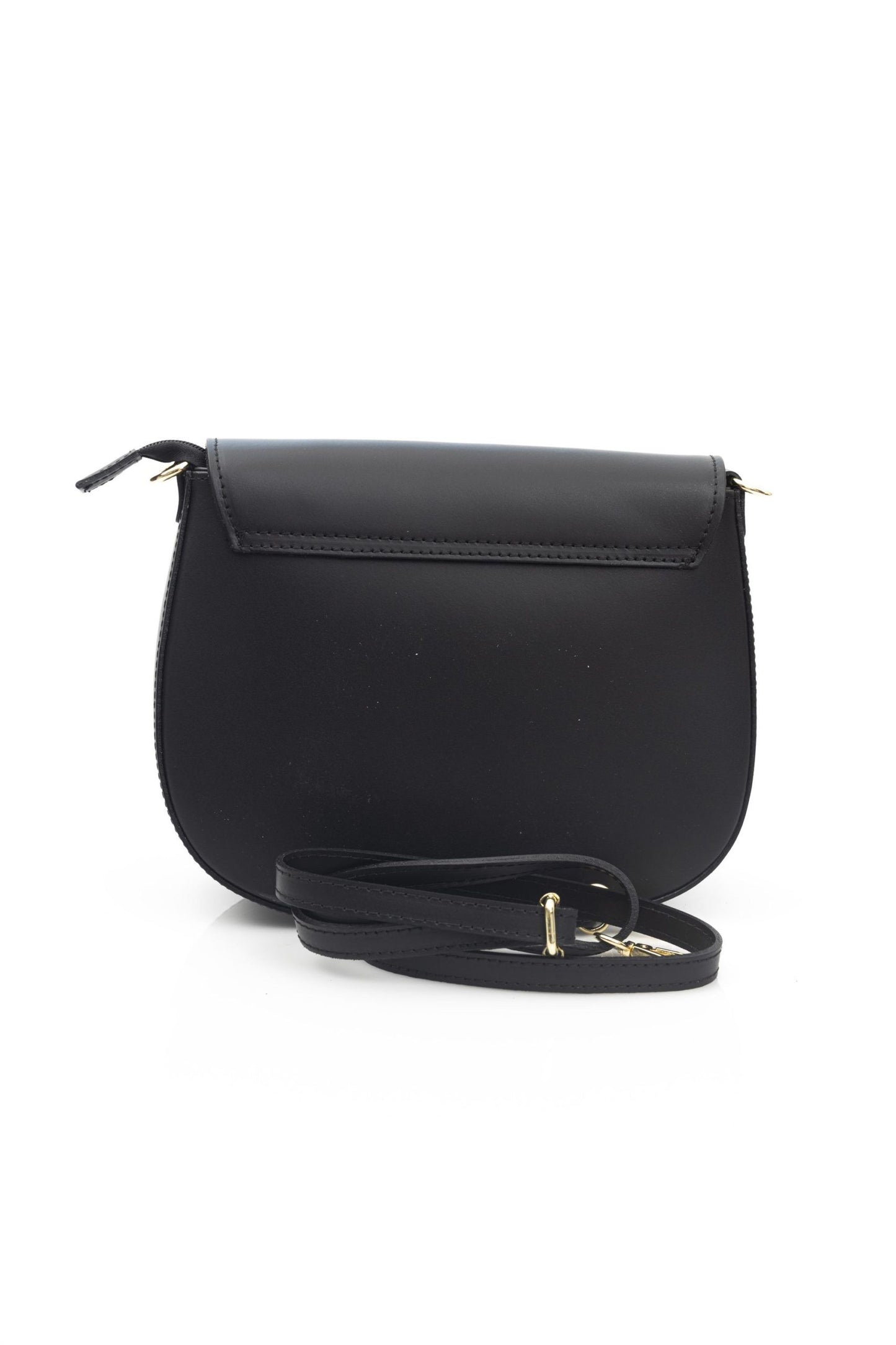 Baldinini Trend Black Leather Women Crossbody Bag