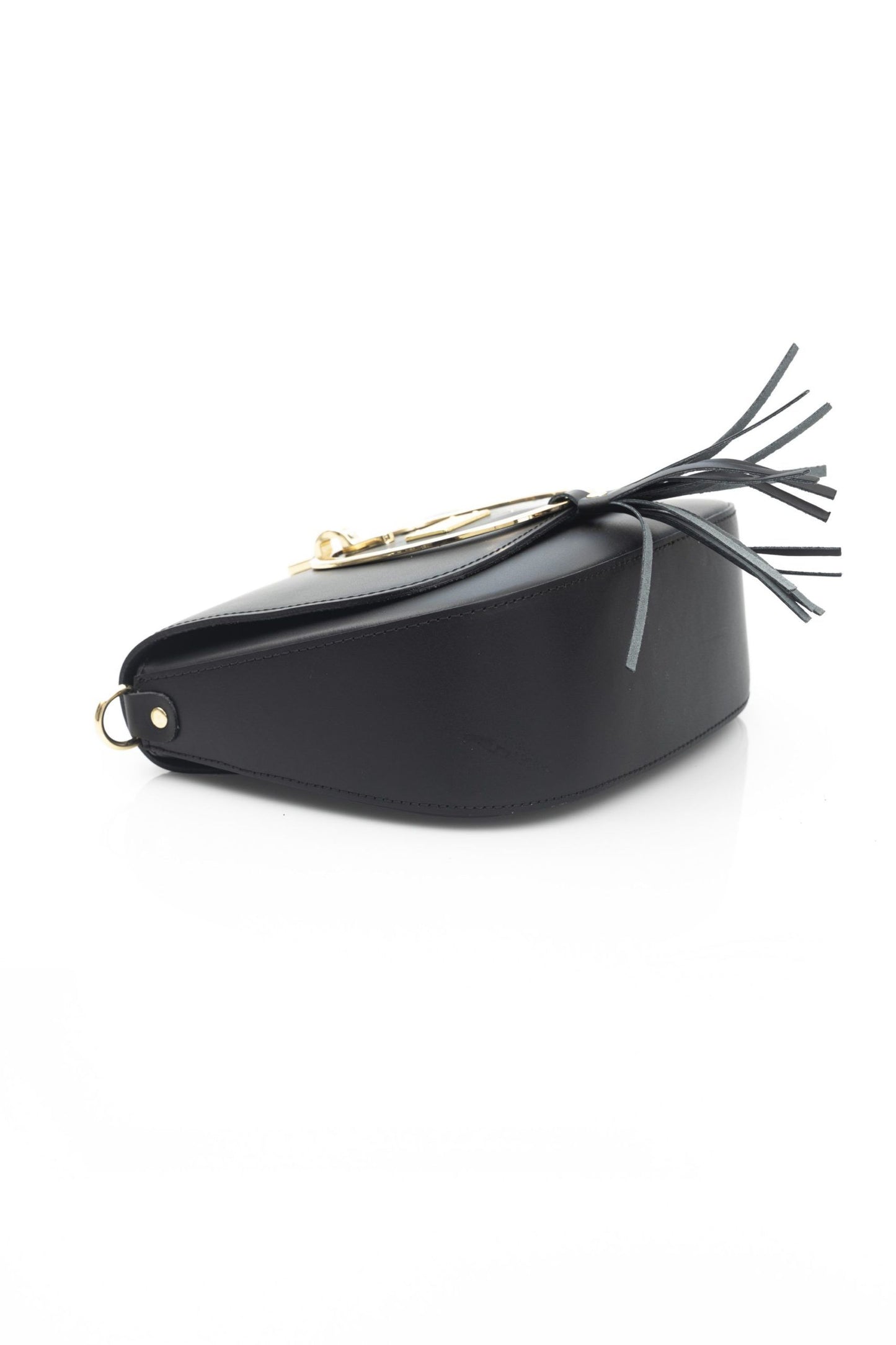 Baldinini Trend Black Leather Women Crossbody Bag