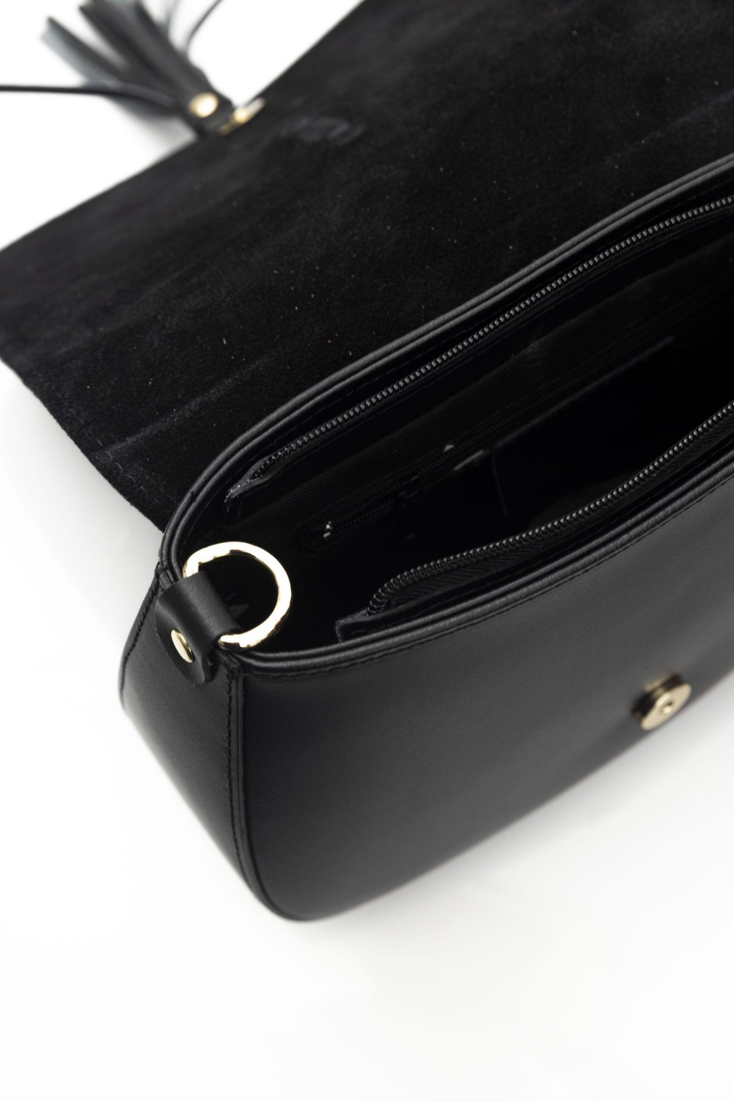 Baldinini Trend Black Leather Women Crossbody Bag