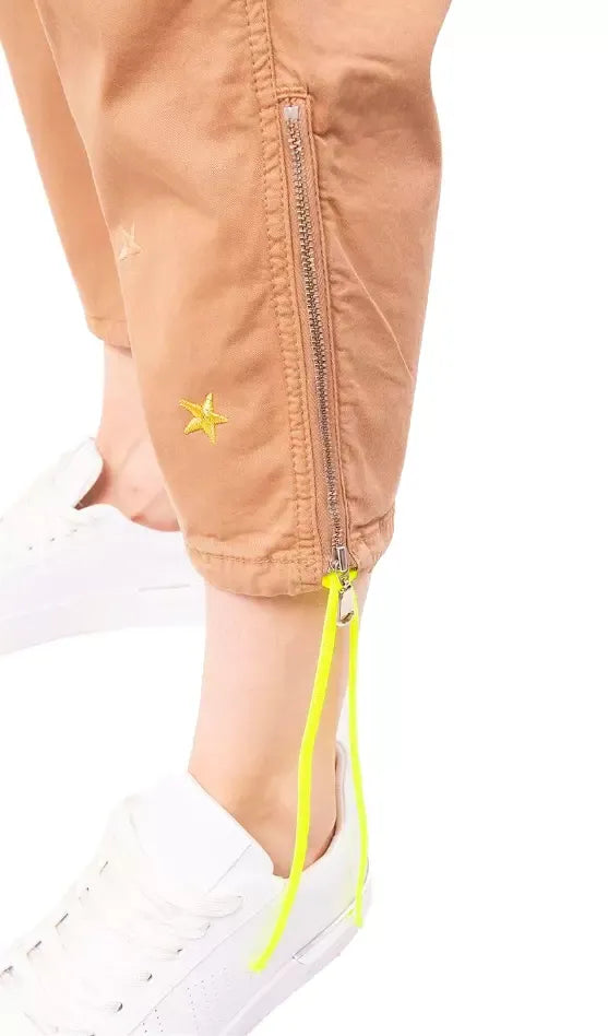 Liu Jo Star-Embellished Cotton Cargo Pants