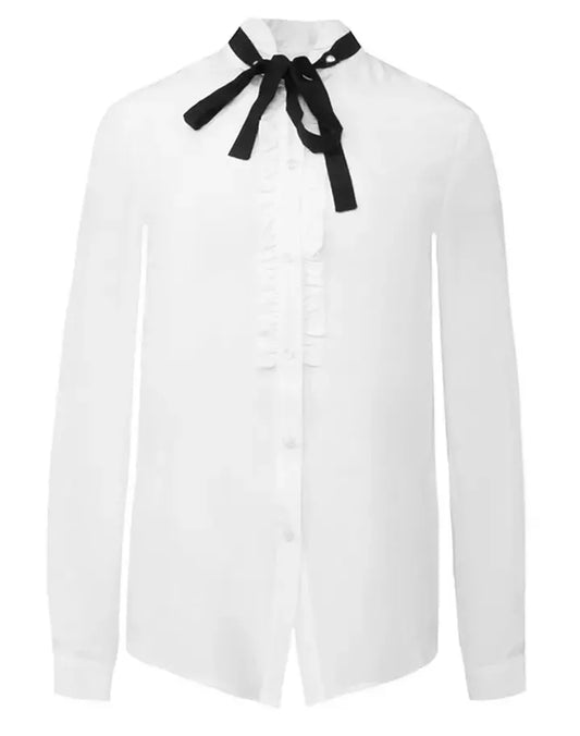 Liu Jo Elegant Silk Blouse with Pearl Details