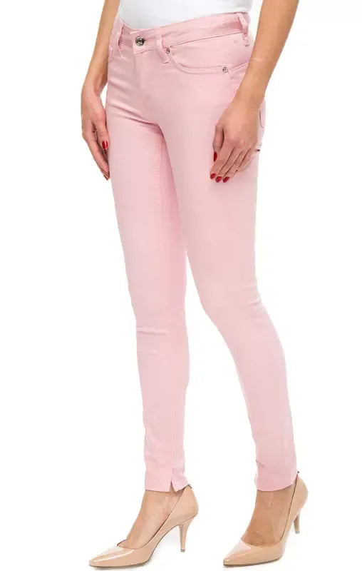 Liu Jo High-Waisted Pink Slim Fit Pants