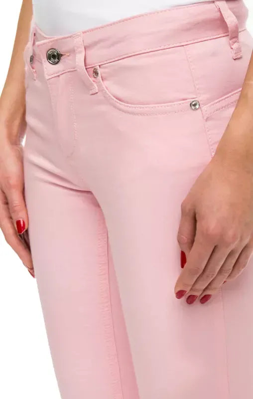 Liu Jo High-Waisted Pink Slim Fit Pants