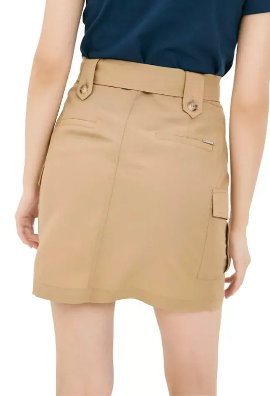 Liu Jo Chic Linen-Blend Skirt with Stylish Pockets